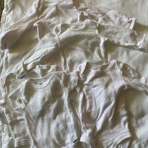 White Plain Newborn Onesies